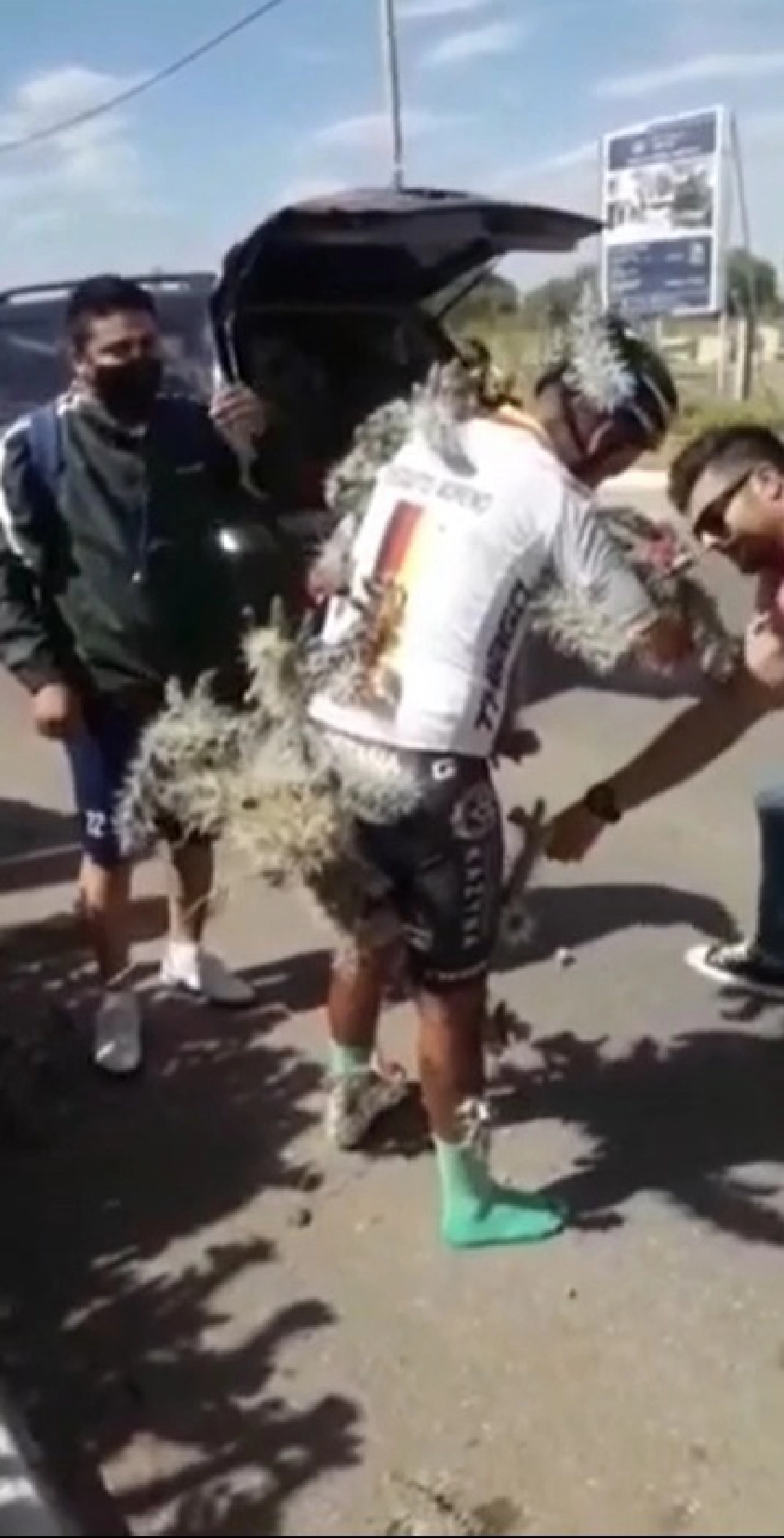 นักปั่นอาร์เจนตินา เสียหลักล้มในดงกระบองเพชร หนามตำทั่วตัว 