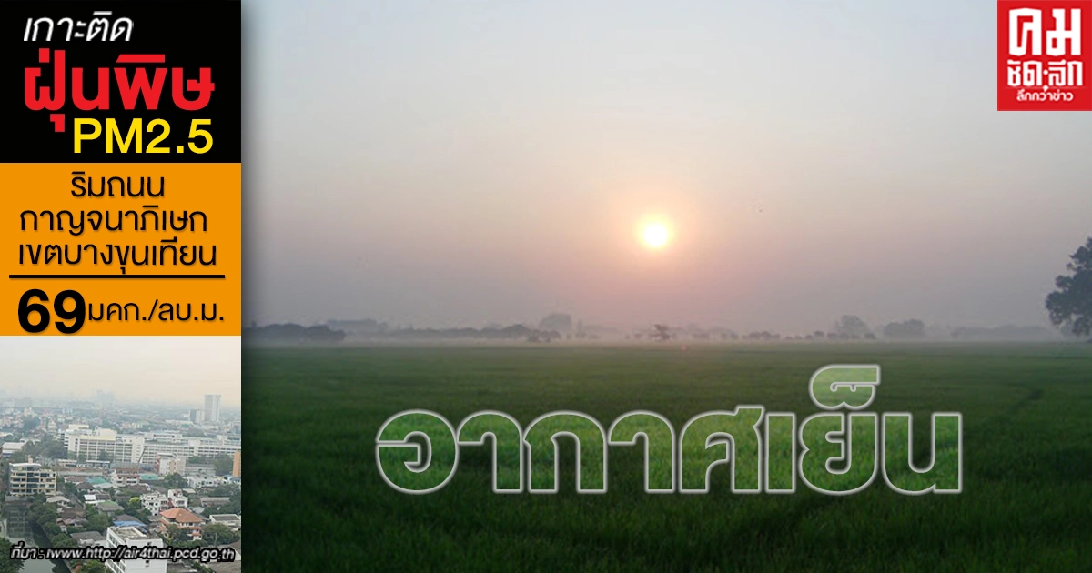 อุตุฯ เผยเหนือ อีสานอากาศเย็นในตอนเช้า กทม.อุณหภูมิสูงสุด 36 องศา