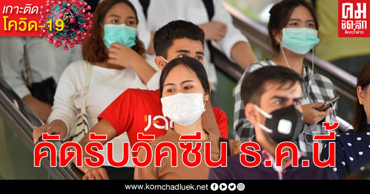 ไทยจ่อผลิต วัคซีนโควิด-19 กลางปี 2564 เตรียมคัดเลือกฉีดกลุ่มแรกธันวาคมนี้ ไทยจ่อผลิต วัคซีนโควิด-19 กลางปี 2564 เตรียมคัดเลือกฉีดกลุ่มแรกธันวาคมนี้