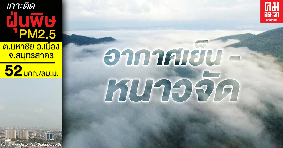 พยากรณ์อากาศวันนี้ เย็นกับมีลมแรง หนาวถึงหนาวจัด อุณหภูมิต่ำสุด 5 องศาฯ