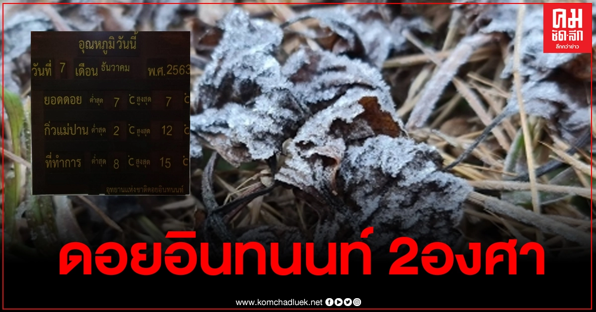 ดอยอินทนนท์ หนาวฟินสุดเช้านี้ 2 องศาเซลเซียส ดอยอินทนนท์ หนาวฟินสุดเช้านี้ 2 องศาเซลเซียส