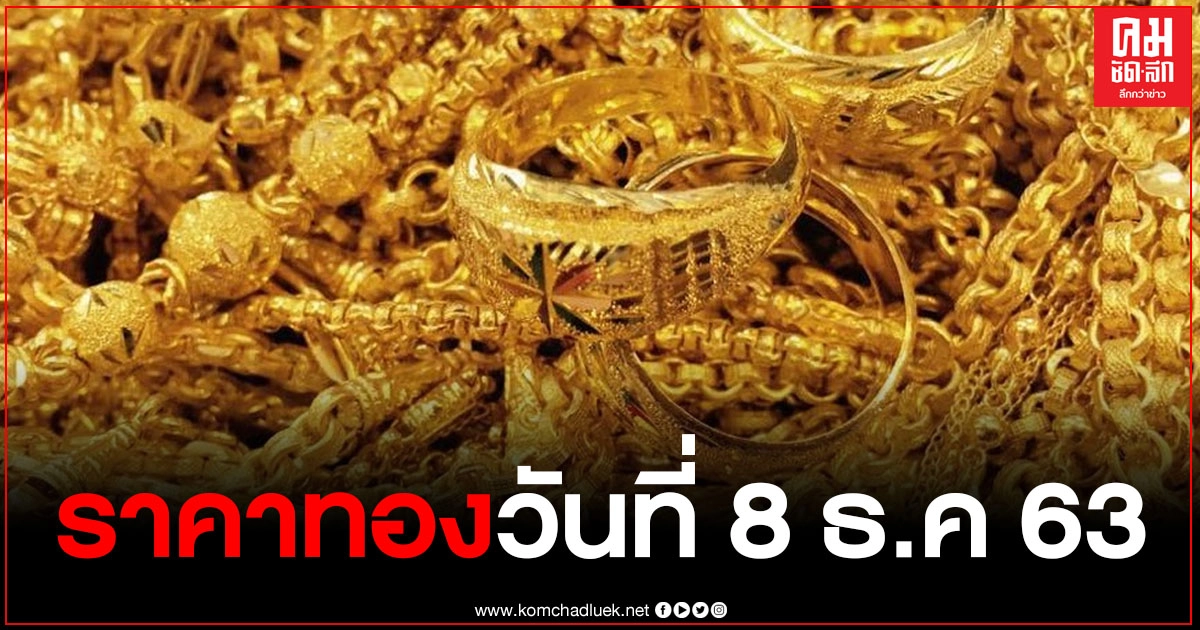 ราคาทองคำวันนี้ 8ธ.ค.2563 ราคาพุ่งขึ้น 350 บาท รูปพรรณขายออก  27,100