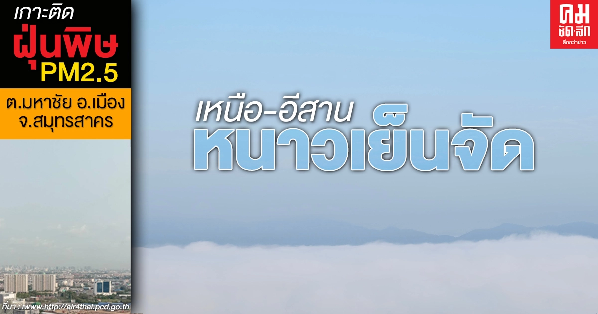 กรมอุตุฯ เผยข้อมูลเหนือ-อีสาน หนาวสะท้าน อากาศต่ำสุด 12 องศา พร้อมเผยภาคใต้ฝนลดลง กรมอุตุฯ เผยข้อมูลเหนือ-อีสาน หนาวสะท้าน อากาศต่ำสุด 12 องศา พร้อมเผยภาคใต้ฝนลดลง