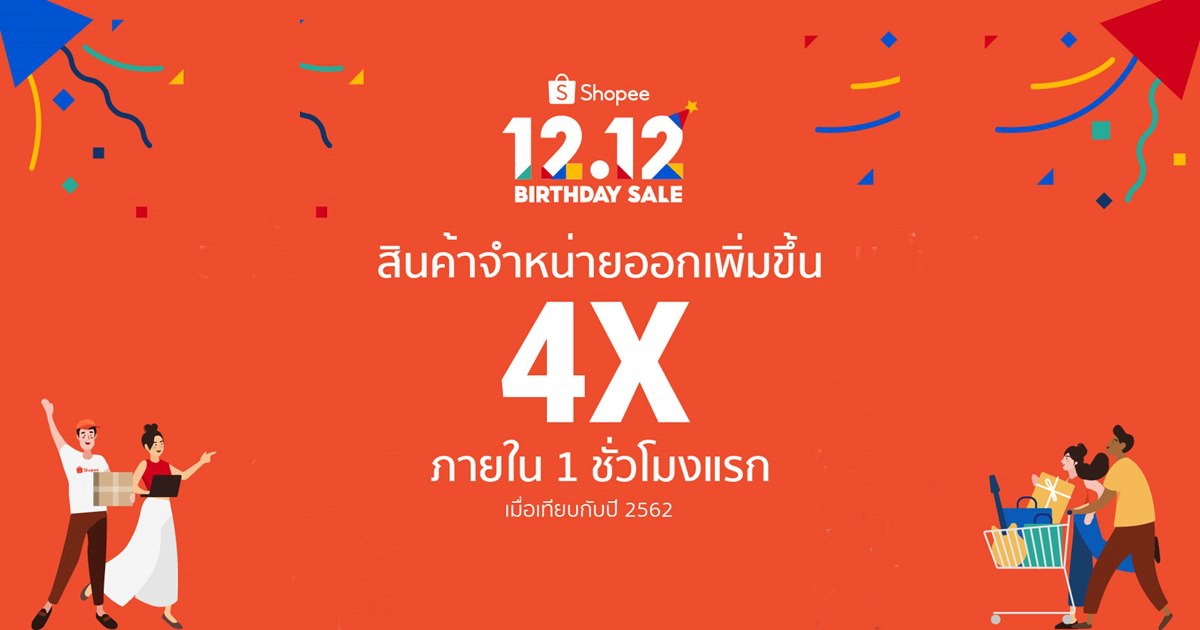 "Shopee 12.12 Birthday Sale" เผยสถิติใหม่ส่งท้ายปี