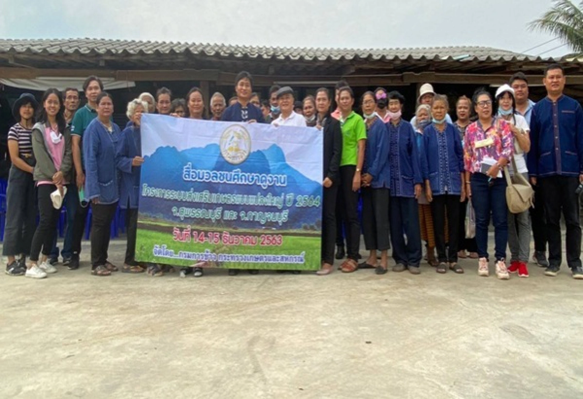 ''กรมการข้าว'' นำสื่อเยี่ยมชมนาแปลงใหญ่ศูนย์ข้าวชุมชน ต.ท่ามะขาม จ.กาญจนบุรี เยี่ยมชมวิถีเกษตรกร