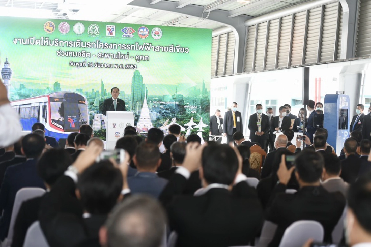 "นายกฯ"เปิดการเดินรถไฟฟ้าสายสีเขียวและสายสีทอง เน้นคืนความสุขให้ประชาชนในการเดินทาง