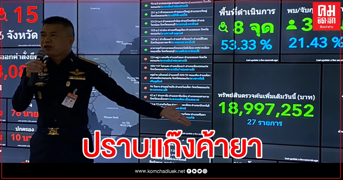 ป.ป.ส. เปิดยุทธการพิทักษ์ไทย บุกยึดทรัพย์แก๊งยาเสพติด 