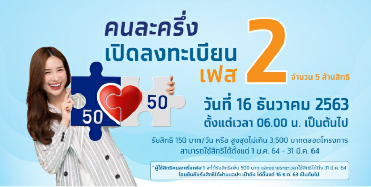 ทำอย่างไรต่อ? ลงทะเบียนคนละครึ่งเฟส 2 แล้วได้รับ SMS ว่า \"ลงทะเบียนไม่สำเร็จ\"