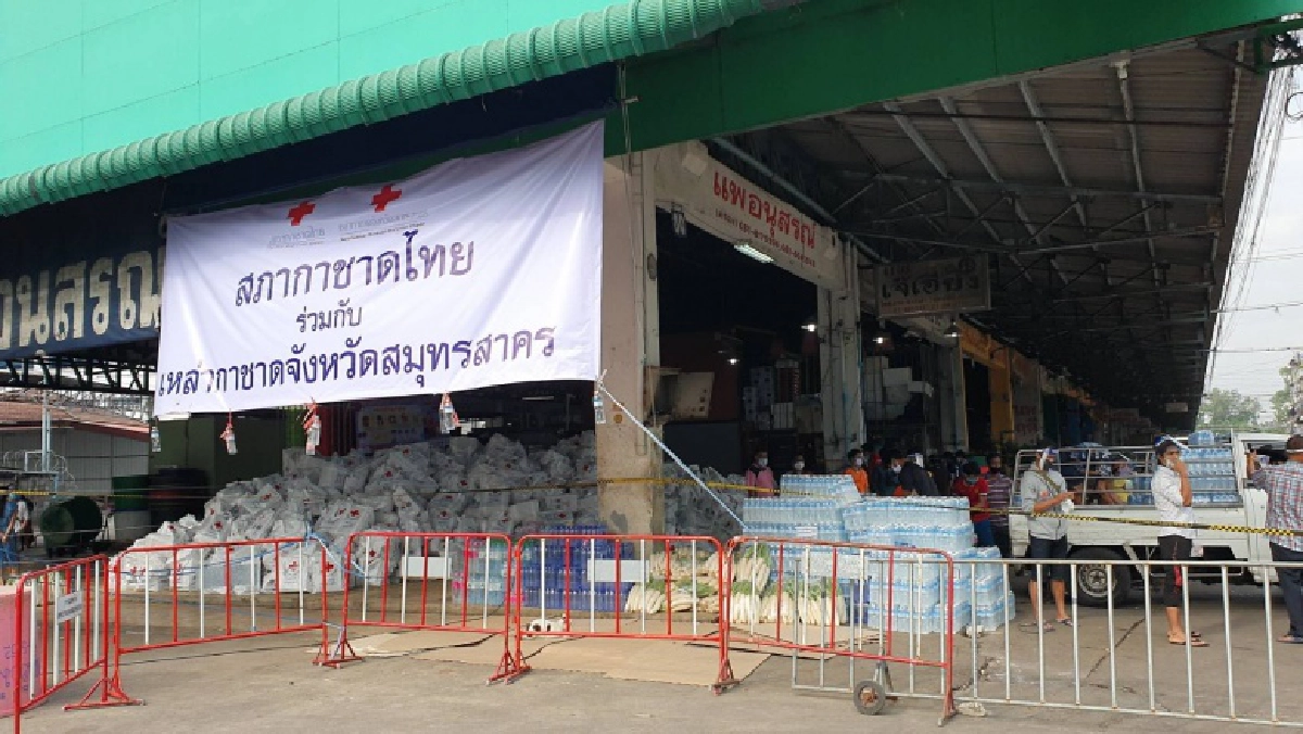 โรงพยาบาลสนาม(ตลาดกุ้ง) เตรียมพร้อมให้บริการ ด้าน ตม.จัดศูนย์ระบบ ไบโอเมทริกซ์