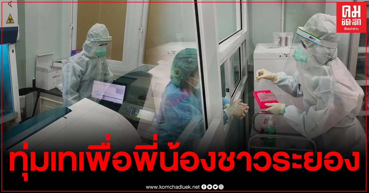 เผยภาพหมอแล็บระยอง ทำงานหนักจนถึงตี3 เกือบน็อคคาเครื่องตรวจ เผยภาพหมอแล็บระยอง ทำงานหนักจนถึงตี3 เกือบน็อคคาเครื่องตรวจ