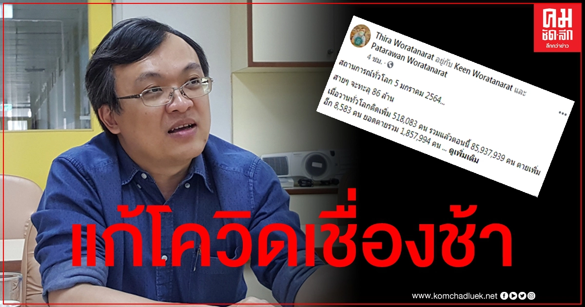 ทนไม่ไหว "หมอธีระ" ฉะรัฐแก้โควิดเชื่องช้าเหมือน "สลอธ" ลั่นไทยตอนนี้วิกฤตมากแล้ว ทนไม่ไหว "หมอธีระ" ฉะรัฐแก้โควิดเชื่องช้าเหมือน "สลอธ" ลั่นไทยตอนนี้วิกฤตมากแล้ว