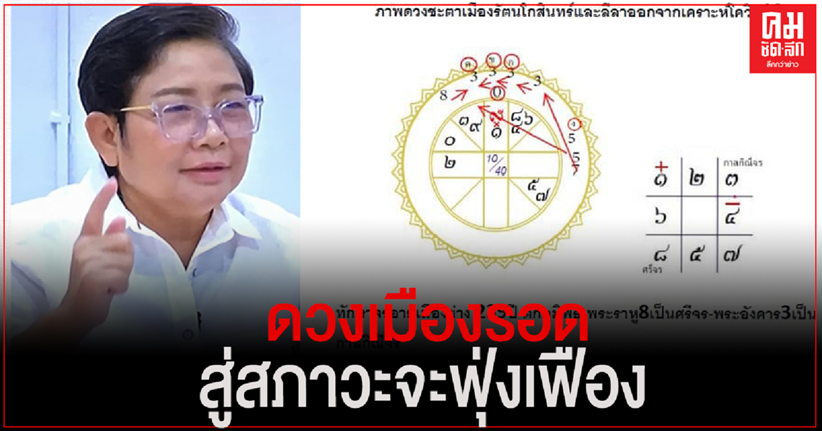 "โหรฟองสนาน" เผยดวงเมือง รอด-สู่สภาวะจะฟุ่งเฟืองคนลือเลื่องลาภเหลือหลาย