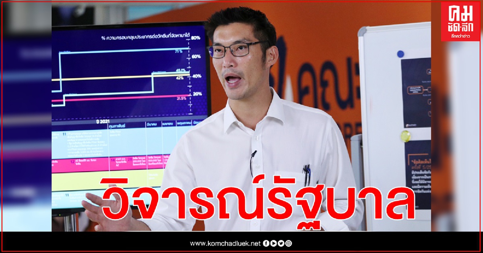 "ธนาธร" วิจารณ์รัฐบาลจัดซื้อวัคซีนโควิดล่าช้า-แทงม้าตัวเดียว-ฉวยโอกาสสร้างความนิยม