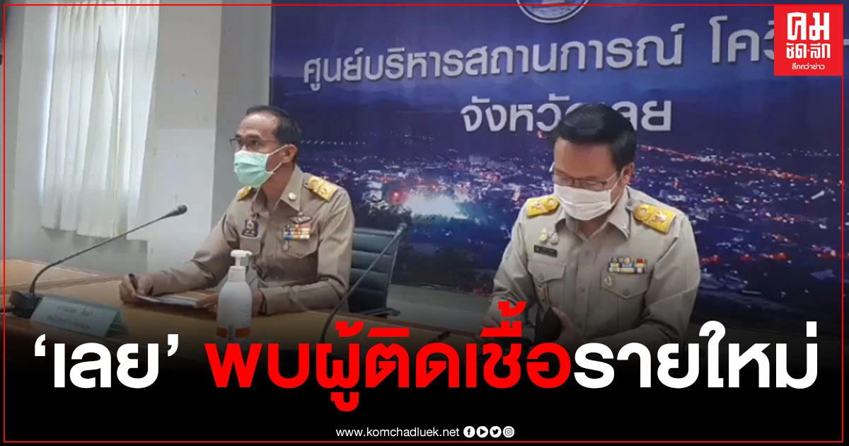 "เลย" พบผู้ติดเชื้อโควิด-19 รายใหม่ 1 ราย เป็นแม่ครัว "เลย" พบผู้ติดเชื้อโควิด-19 รายใหม่ 1 ราย เป็นแม่ครัว