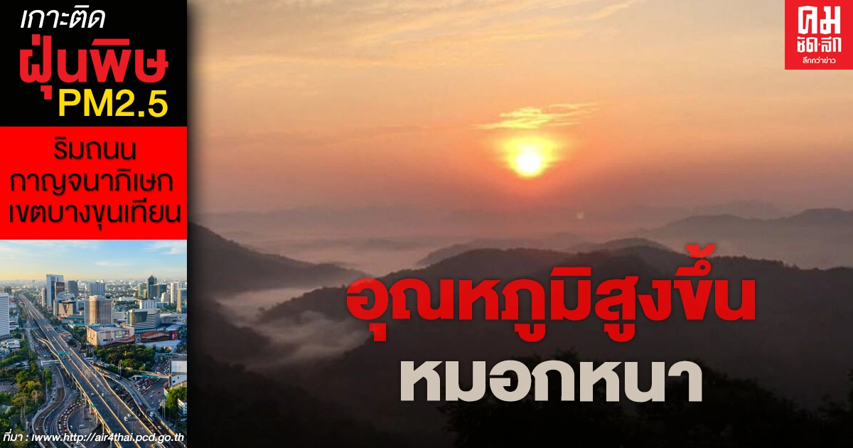 พยากรณ์อากาศ หลายพื้นที่มีหมอกหนา อากาศเย็นถึงหนาว กทม.อุณหภูมิต่ำสุด 19 องศา