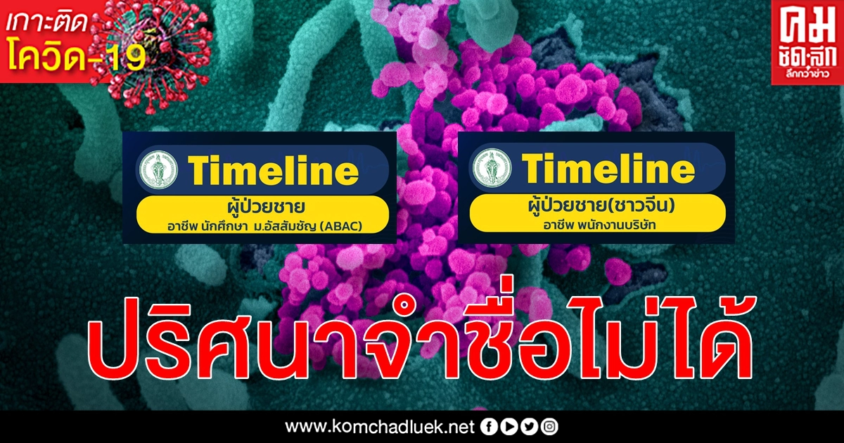 เปิดไทม์ไลน์ 2 เคสติดเชื้อ โควิด-19 ปริศนาสอบสวนโรคพบจำชื่อร้านอาหาร - สายการบินไม่ได้ เปิดไทม์ไลน์ 2 เคสติดเชื้อ โควิด-19 ปริศนาสอบสวนโรคพบจำชื่อร้านอาหาร - สายการบินไม่ได้
