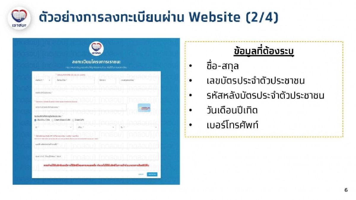 เริ่มแล้ว ลงทะเบียนโครงการ "เราชนะ" รับ 7,000 บาทผ่าน www.เราชนะ.com 
