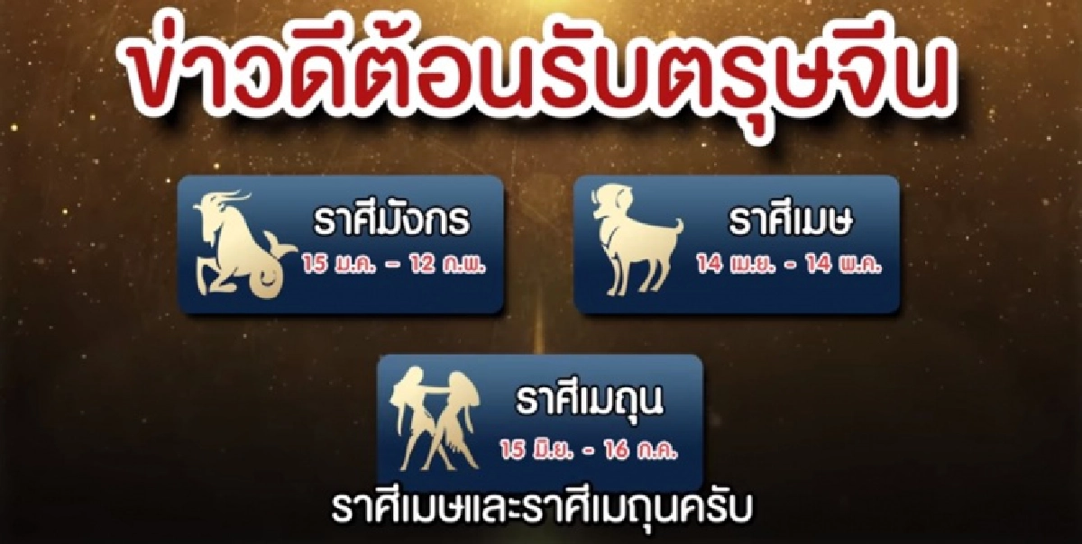 "หมอช้าง" เผย3ราศี มีข่าวดีโชคลาภทางการเงินรับตรุษจีน 