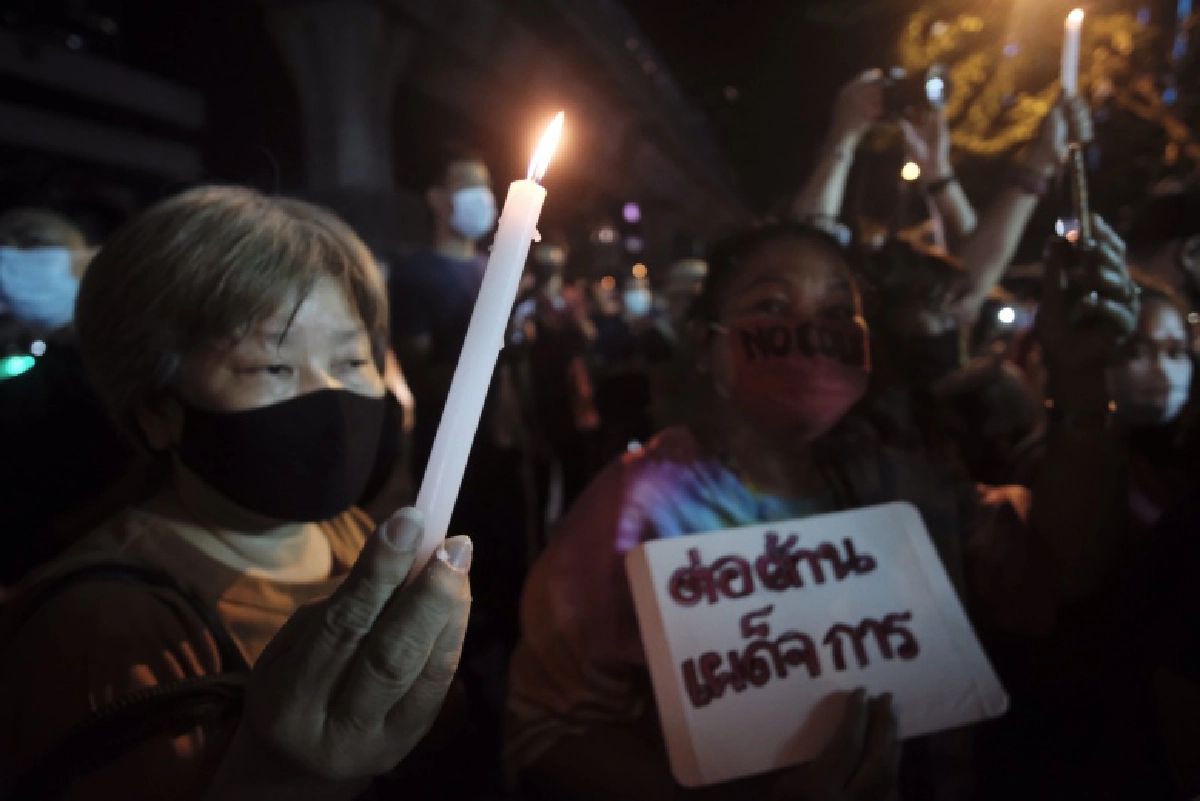 เมียนมา-ไทยร่วมส่องไฟต้านรัฐประหาร คืนอิสระ 'อ่องซานฯ'