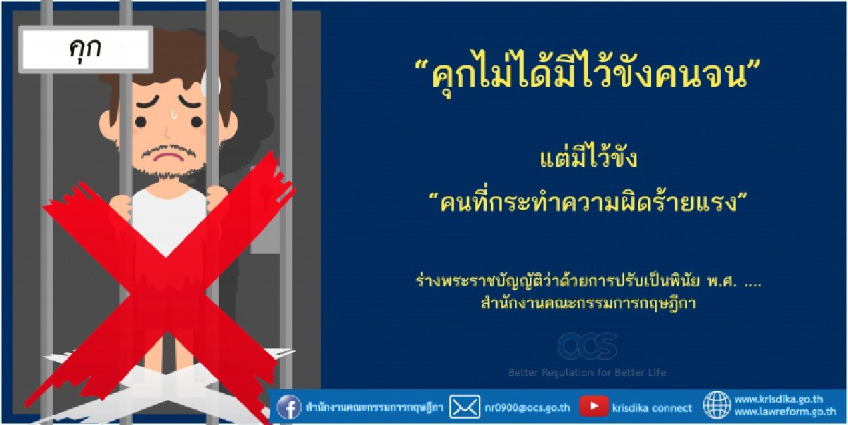 "คุกไม่ได้มีไว้ขังคนจน" แต่มีไว้ขัง "คนที่กระทำความผิดร้ายแรง"