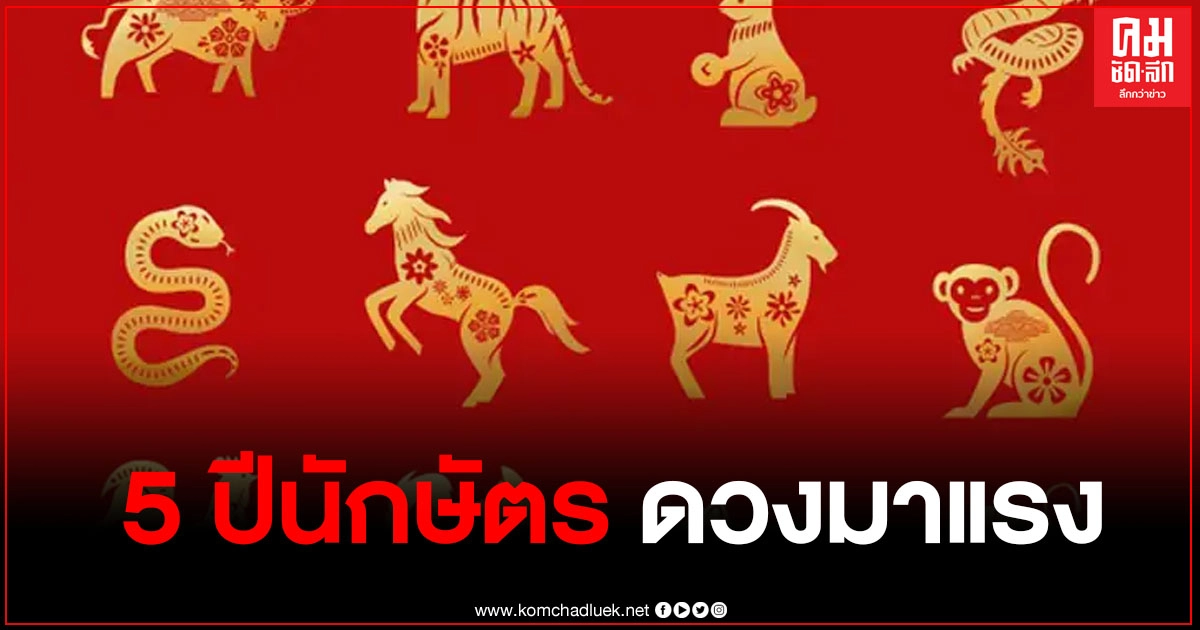 เผย 5 ปีนักษัตร ดวงมาแรงเดือน ก.พ. การงานรุ่ง-การเงินดี 