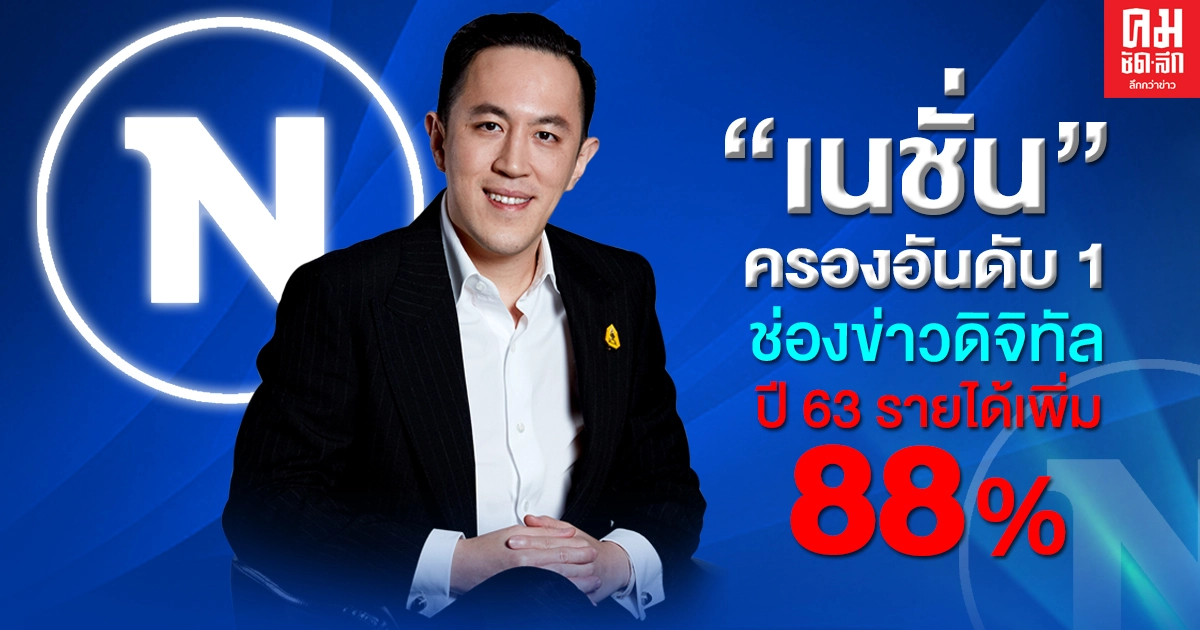 "เนชั่น" ครองอันดับ1 ช่องข่าวดิจิทัล ปี 63 รายได้เพิ่ม 88 % "เนชั่น" ครองอันดับ1 ช่องข่าวดิจิทัล ปี 63 รายได้เพิ่ม 88 %