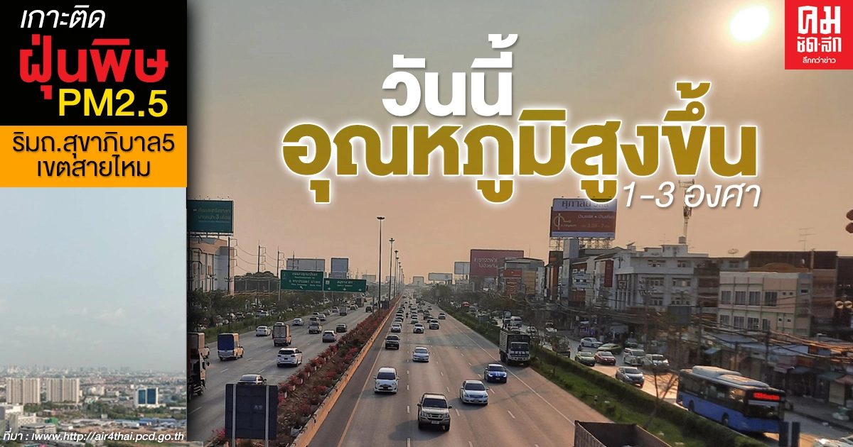 กรมอุตุฯ เผย ประเทศไทยตอนบนอุณหภูมิสูงขึ้น 1-3 องศา พร้อมเตือนภาคใต้ระวังฝน กรมอุตุฯ เผย ประเทศไทยตอนบนอุณหภูมิสูงขึ้น 1-3 องศา พร้อมเตือนภาคใต้ระวังฝน