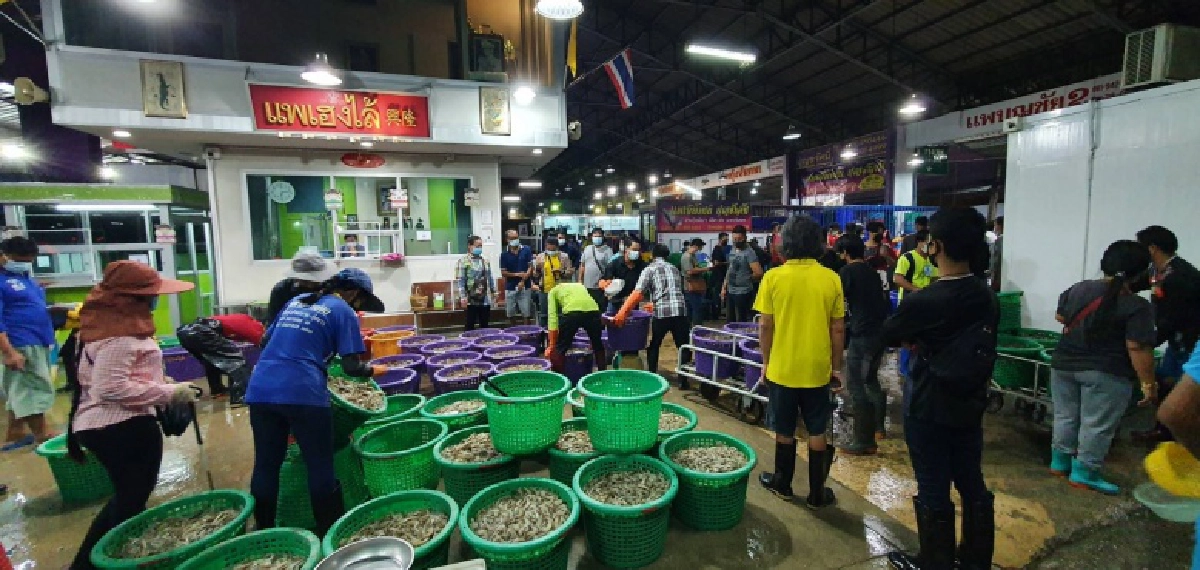 เปิดตลาดกลางกุ้งวันนี้ หลังปิดมานาน3เดือน พ่อค้าแม่ค้ากลับมาคึกคักอีกครั้ง