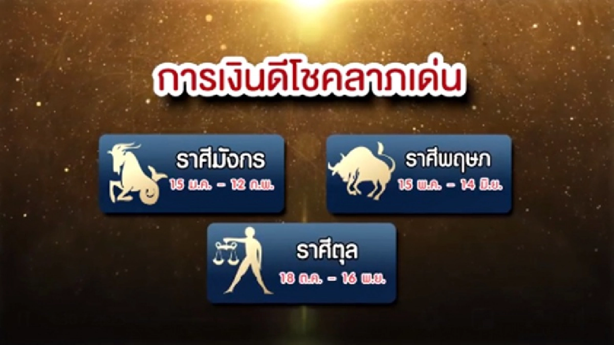 พ้นเคราะห์ "หมอช้าง" เผย 3 ราศีการเงินดี โชคลาภเด่น