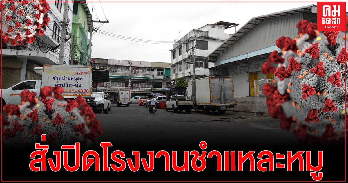 ปทุมธานี สั่งปิดโรงงานชำแหละหมูเจ้หยก คลัสเตอร์โควิดใหม่สกัดแพร่เชื้อโควิด-19 ปทุมธานี สั่งปิดโรงงานชำแหละหมูเจ้หยก คลัสเตอร์โควิดใหม่สกัดแพร่เชื้อโควิด-19
