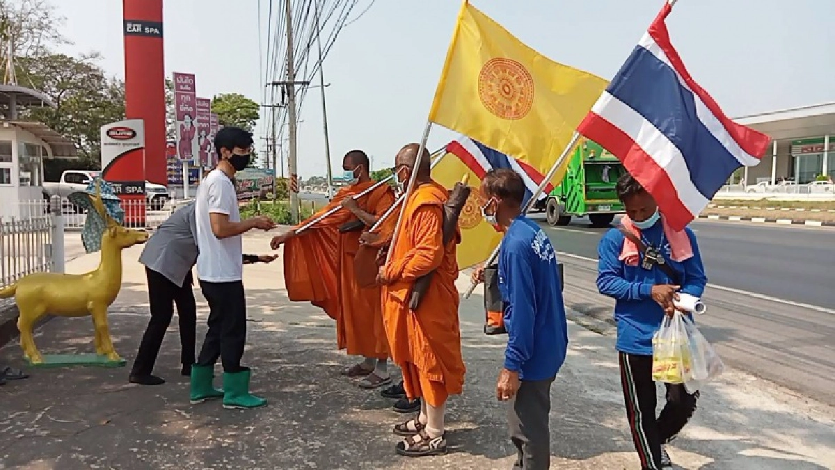  "ธุดงค์ธรรมยาตรา" 5 วัน ยอดบริจาคกว่า 1.7 แสนบาท เป้าหมาย"ชะอำ" สู่ประตูภาคใต้