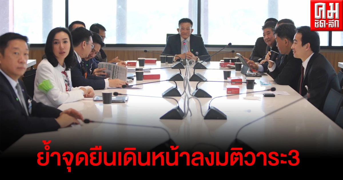 พรรคฝ่ายค้าน ย้ำจุดยืนเดินหน้าลงมติแก้รธน.วาระ 3 ชี้ ปชป.ชงส่งศาลตีความซ้ำหวังเตะถ่วงต่อเวลาให้ผู้มีอำนาจอยู่ต่อ