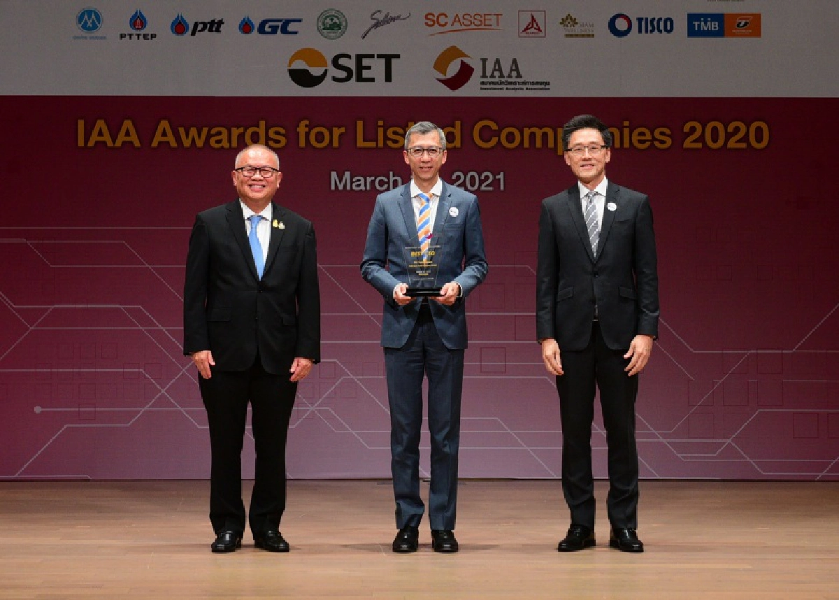 ทีเอ็มบี คว้ารางวัลBEST CEO– กลุ่มธุรกิจการเงิน จากเวที \"IAA Awards for Listed Companies 2020\"