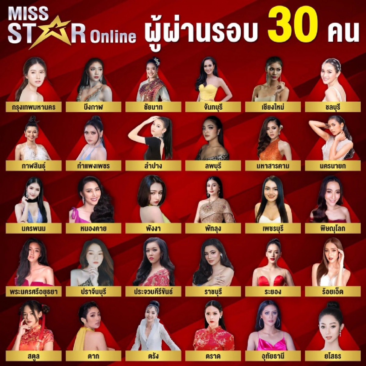 ดุเดือด Miss Star Online 2021 รวมสาวงามจาก 77 จังหวัด คัดสู่ 30 คนสุดท้ายแล้ววันนี้