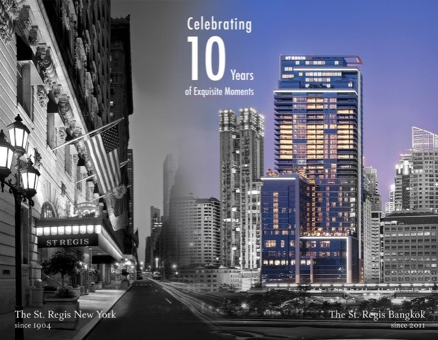 "เดอะ เซนต์ รีจิส กรุงเทพฯ " ฉลองครบรอบ 10 ปี พร้อมเปิดประสบการณ์ความหรูหราเหนือกาลเวลา