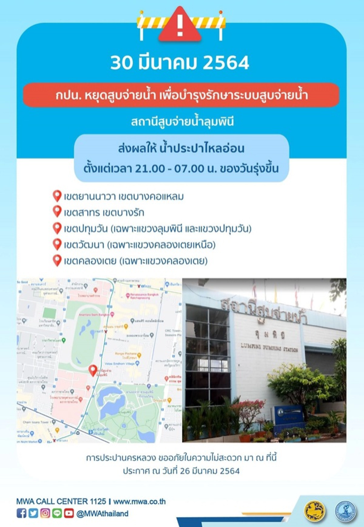 การประปานครหลวง, น้ำประปาไม่ไหล