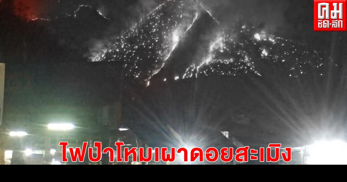 ไฟป่าโหมเผาดอนสะเมิง เพลิงลุกท่วมราวภูเขาไฟ ไฟป่าโหมเผาดอนสะเมิง เพลิงลุกท่วมราวภูเขาไฟ