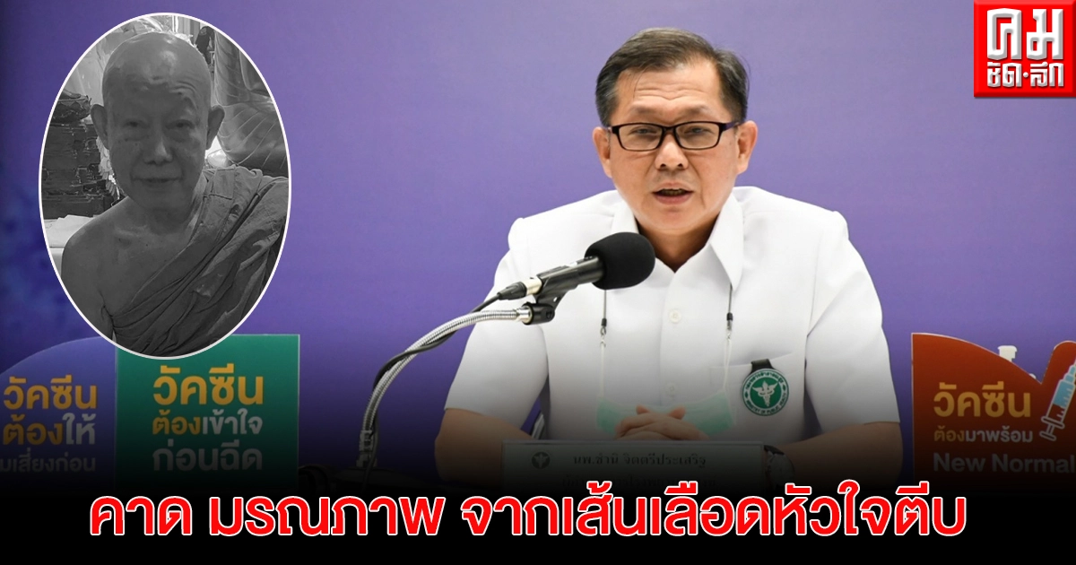 ผอ.รพ.สงฆ์ คาด พระครูสิริปัญญาเมธี มรณภาพจากเส้นเลือดหัวใจตีบ ไม่เกี่ยววัคซีนโควิด-19 ผอ.รพ.สงฆ์ คาด พระครูสิริปัญญาเมธี มรณภาพจากเส้นเลือดหัวใจตีบ ไม่เกี่ยววัคซีนโควิด-19