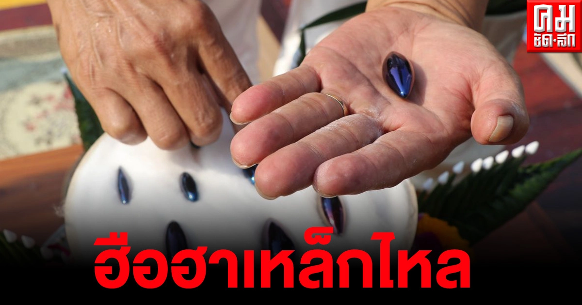 ฮือฮาเหล็กไหล 9 องค์ในพิธีไหว้ครูอาจารย์เสาร์ห้า อัญเชิญมาจากชายแดนไทย เขมร เมื่อ 20 ปี ฮือฮาเหล็กไหล 9 องค์ในพิธีไหว้ครูอาจารย์เสาร์ห้า อัญเชิญมาจากชายแดนไทย เขมร เมื่อ 20 ปี