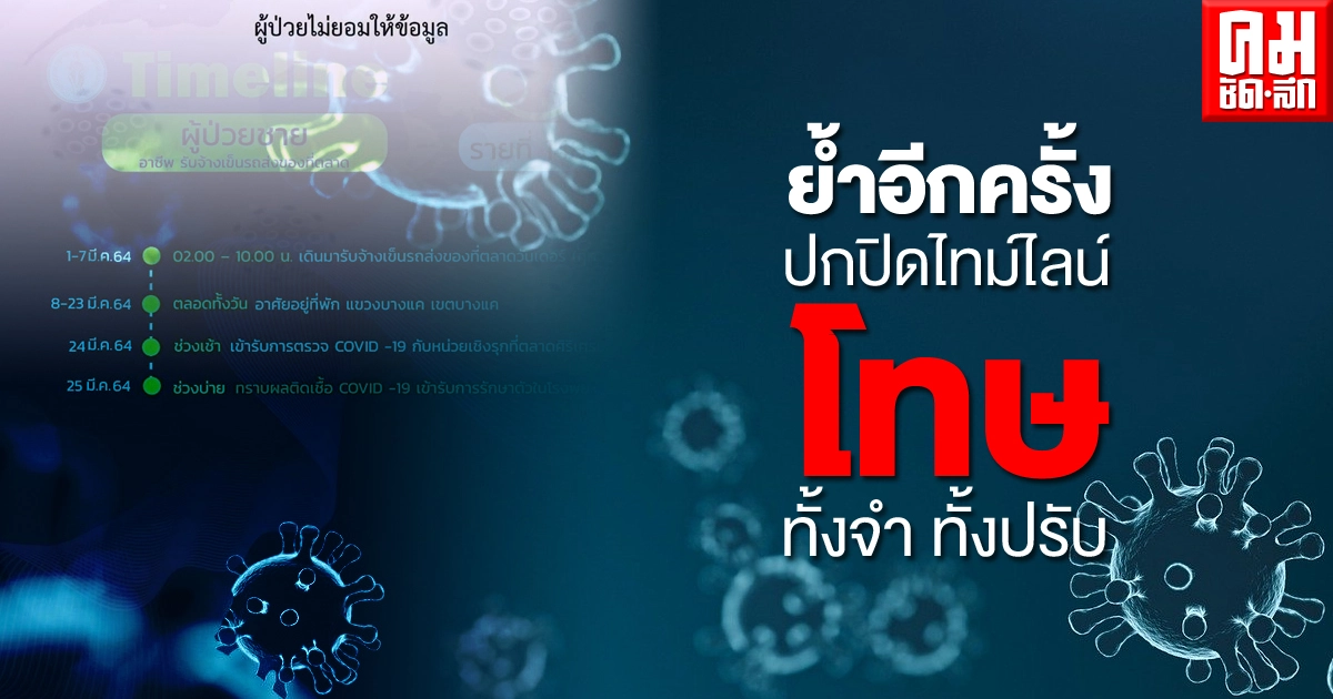 ย้ำอีกครั้ง ปกปิด "ไทม์ไลน์" มีโทษทั้งจำ ทั้งปรับ ย้ำอีกครั้ง ปกปิด "ไทม์ไลน์" มีโทษทั้งจำ ทั้งปรับ