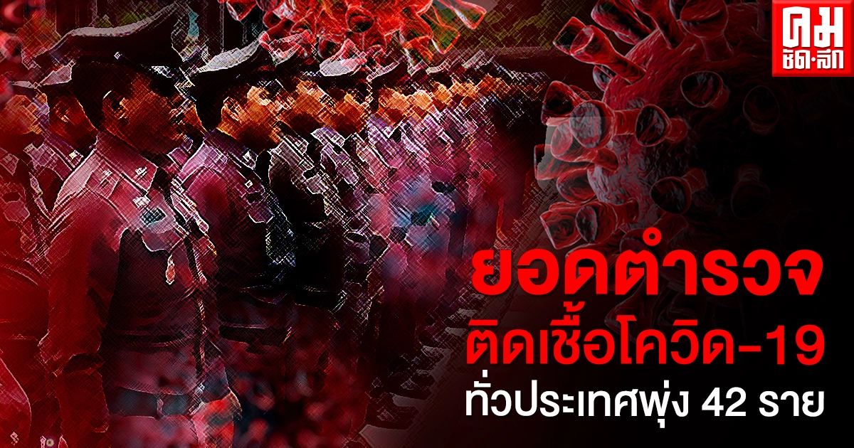 ยอดตำรวจติดเชื้อโควิด-19 ทั่วประเทศพุ่ง 42 ราย ผบ.ตร.สั่งเวิร์คฟอร์มโฮม  
