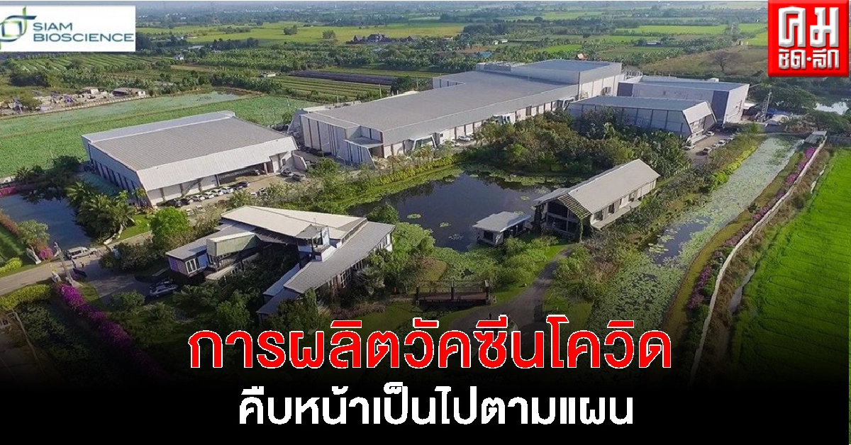'สยามไบโอไซเอนซ์' ยืนยัน การผลิตวัคซีนป้องกันโควิด-19 ของแอสตร้าเซนเนก้าได้ผลคืบหน้าเป็นไปตามแผน 'สยามไบโอไซเอนซ์' ยืนยัน การผลิตวัคซีนป้องกันโควิด-19 ของแอสตร้าเซนเนก้าได้ผลคืบหน้าเป็นไปตามแผน
