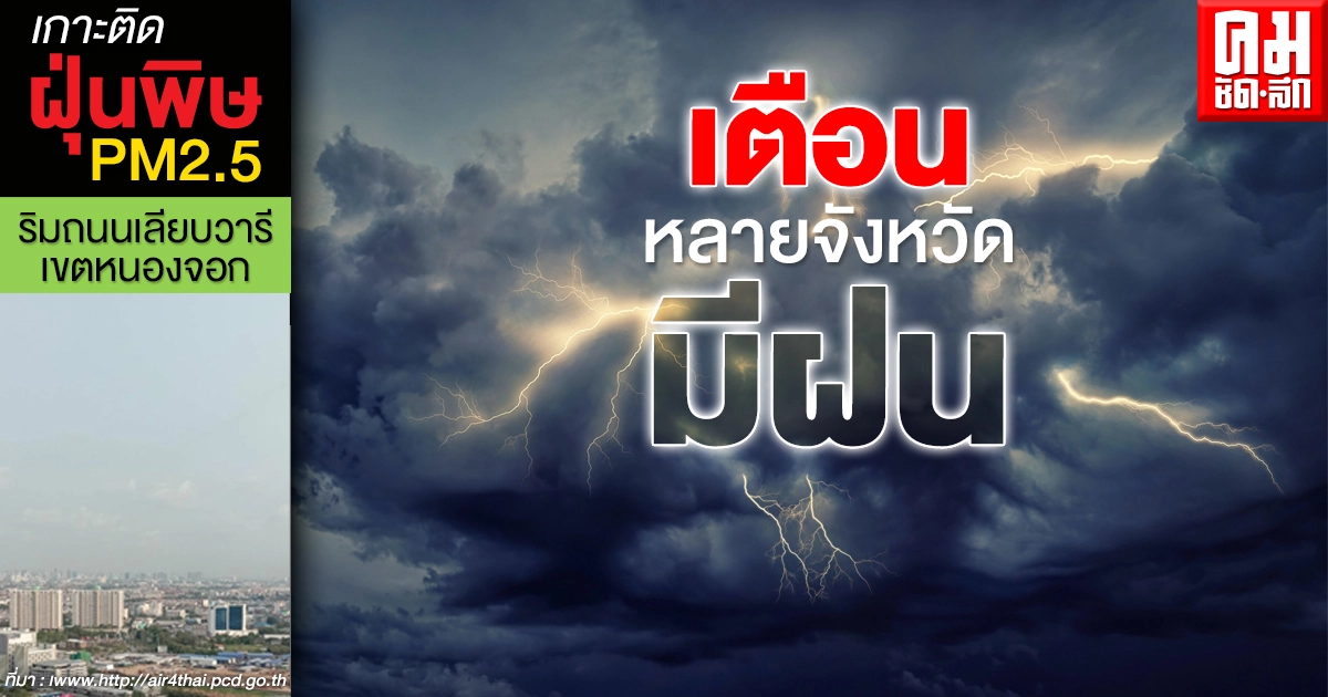 กรมอุตุฯเตือน 46 จังหวัด ระวังเจอฝนฟ้าคะนอง ลมกระโชกแรง กทม.ก็โดนด้วย กรมอุตุฯเตือน 46 จังหวัด ระวังเจอฝนฟ้าคะนอง ลมกระโชกแรง กทม.ก็โดนด้วย