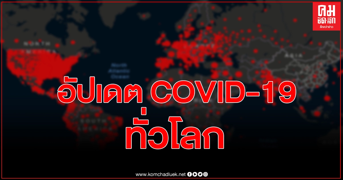 สถานการณ์โควิดทั่วโลก อัปเดตยอดผู้ติดเชื้อ 10อันดับแรกล่าสุด 