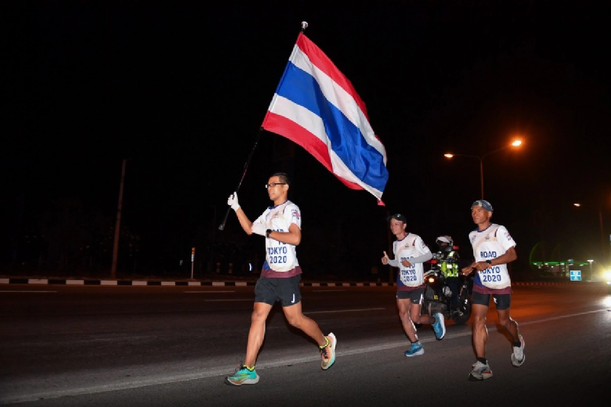 วิ่งธงชาติไทย รวมใจสู่ชัยชนะ  ผ่านวันที่ 25  จบเส้นทางเพชรบุรี 
