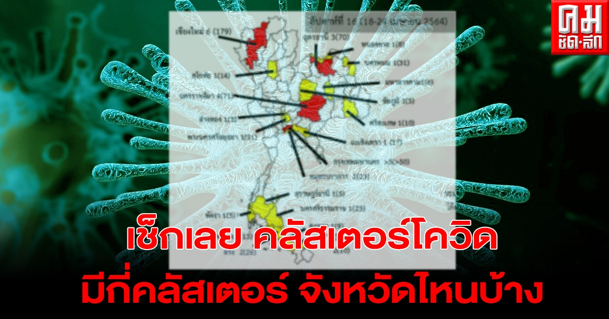เผยจำนวนคลัสเตอร์การระบาดโควิดแต่ละจังหวัดในเดือนเมษายน มีจังหวัดไหนบ้างเช็กเลย 