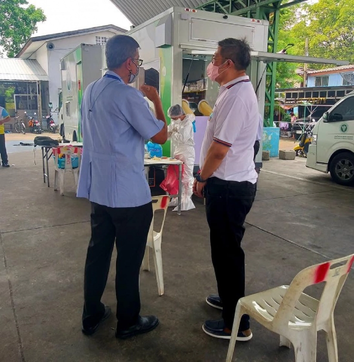 'การท่าเรือฯ' ประสานจัดพื้นที่รองรับการตรวจเชิงรุกหาเชื้อ COVID 19 ตามนโยบายรัฐบาลให้ชาวชุมชนคลองเตย
