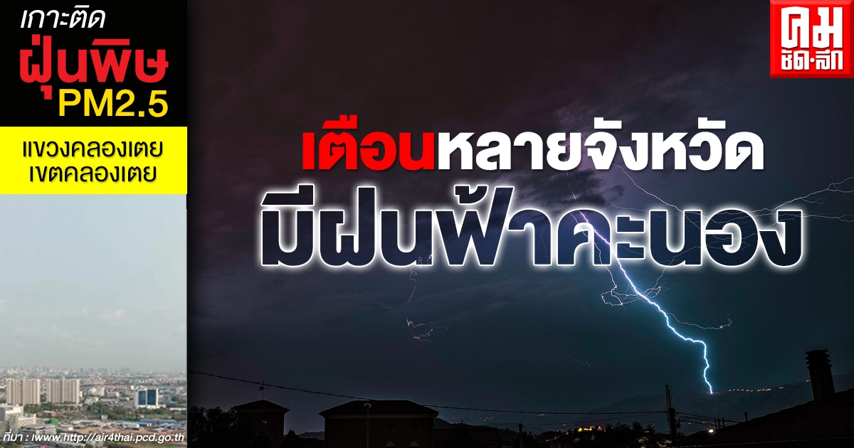 เช็กเลย กรมอุตุฯ เตือน 58 จังหวัด เจอฝนตกหนัก ลมกระโชกแรงมีลูกเห็บบางพื้นที่ กทม.โดนด้วย เช็กเลย กรมอุตุฯ เตือน 58 จังหวัด เจอฝนตกหนัก ลมกระโชกแรงมีลูกเห็บบางพื้นที่ กทม.โดนด้วย