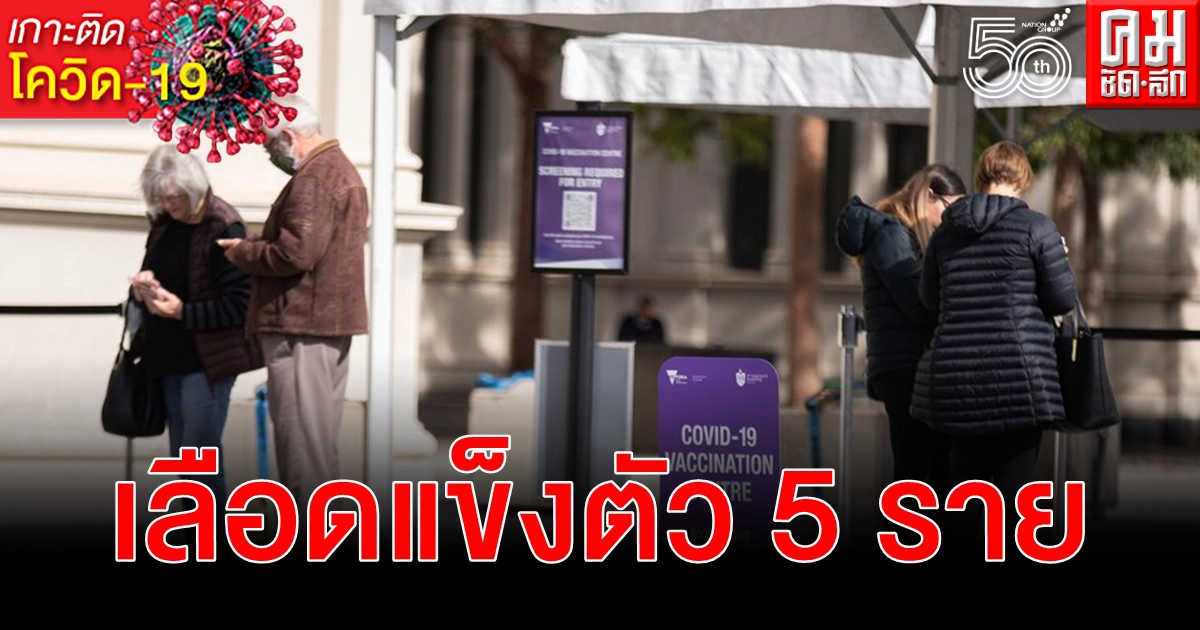 ออสเตรเลียพบผู้ป่วย โควิด-19 เลือดแข็งตัว 5 ราย เอี่ยววัคซีน แอสตราเซเนกา