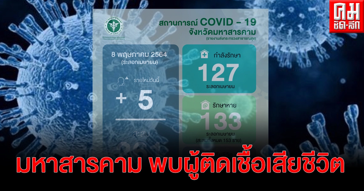 จว.มหาสารคาม พบผู้ติดเชื้อโควิด หญิงวัย 80 ปี เสียชีวิต 1 ราย พบติดเชื้อแบคทีเรียแทรกซ้อน จว.มหาสารคาม พบผู้ติดเชื้อโควิด หญิงวัย 80 ปี เสียชีวิต 1 ราย พบติดเชื้อแบคทีเรียแทรกซ้อน